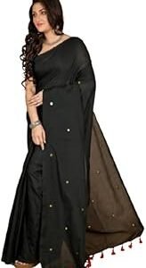 Women's Traditional Bengal Handloom Pure Cotton Plain Saree