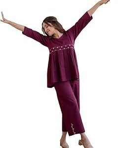 Women's Rayon Viscose Ethnic Co-Ord Set | Kurta Pant Set | Kurta Palazzo Set | Stylish Cotton Suit Set for Women, Festival Coord Set