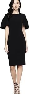 Women's Revera Crepe Bodycon Dress Midi Casual
