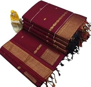 Women's Kanjivaram Soft Kalyani Cotton Silk Saree With Blouse Piece | Linen Silk Saree with Rich Zari Pallu | Attach Un-stitched Blouse Piece