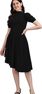 Womenâ€™s High-Low Knee Length Dress(Ruby-062-to-069)