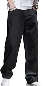 Baggy Fit Cargo Jeans for Men – Heavy-Duty Utility Denim | High Rise Relaxed Fit Workwear Pants with Pockets