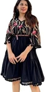 Embroidered Dress for Women Midi | One Piece Dress for Women | Beach Dress for Women