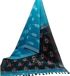 Cotton Ikkat Saree For Women | 6.50 Meters (Saree - 5.50 Mtrs, Blouse Piece - 100 Cms)_47, Multicolor