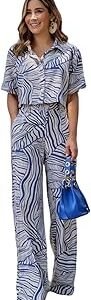 Co-ord Set for Women – Stylish Korean Summer Outfit | Trendy Travel & Streetwear Look for Girls |Jumpsuit for Women | Hangouts | Picnic | Vacation Wear | Half Sleeeve |