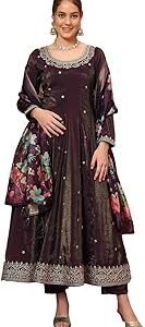 Women's Silk Embroidered Kurta, Pyjama & Dupatta Set