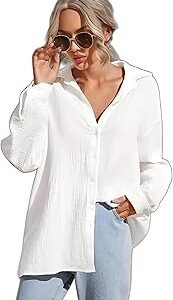 Women's Regular Fit Solid Shirt Delta Long Over Size