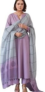 Women's Rayon Viscose Solid Straight Kurta with Pant & Dupatta