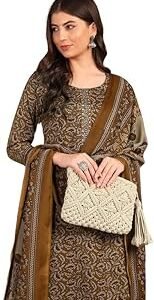 Women's Rayon Blend Ethnic Motifs Straight Printed Kurta Pant With Dupatta Set
