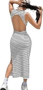 Women's Fit And Flare Maxi Dress