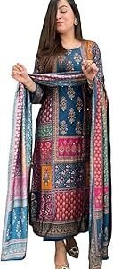 Womenâ€™s Viscose Rayon Straight Kurta Pant Dupatta Set | Stylish Kurti Set for Women | Cotton Kurta Set with Dupatta Ethnic Dress | Festive Kurta Set
