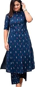 Women's Viscose Blend A-Line Kurta Pant Set for Women | Printed Summer Kurti Set | Stylish Co-Ord Suit | Cotton Look Kurta Set for Women | Casual & Festive Ethnic Wear