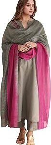 Women's Silk Viscose Straight Solid Kurta with Pant & Dupatta