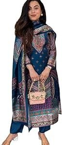 Women's Viscose Straight Kurta Set with Pant & Dupatta |Kurta Sets for Woman |Cotton Kurta Set for Woman |3-Piece Festival Ethnic Dress | Suit Set for Women