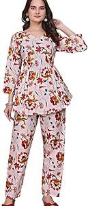 Womens Most Trendy & Fancy Rubi Cotton Co-Ord Set for Women | Long Sleeve V Neck Regular Fit Comfortable Cord Set Any Occasion