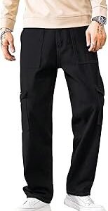 Bell-Bottom Men Cargo Jeans II Men Cargo Pants II Denim Cargo for Men II Cotton Pant II Wide Legs II Flap Pockets II Cargo for Men (Jeans-119)