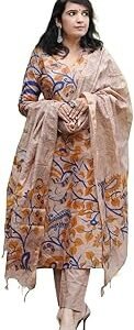 Women's Rayon Blend Kurta with Pant & Dupatta