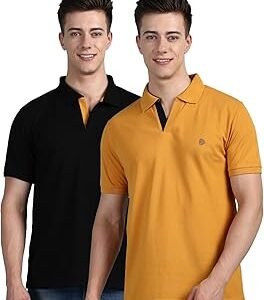 Mens Cotton Solid Relaxed Fit Polo Shirt