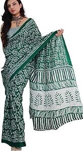 Women's Cotton Printed Ready To Wear One Minute Saree With Unstitched Blouse Piece