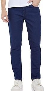 Men's Classic Regular Fit Jeans with 5 Pocket Styling | Mid- Rise | Soft & Stretchable