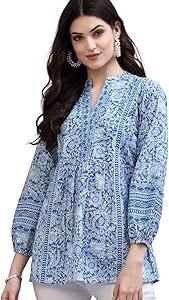 Women's Floral Printed Cotton Regular Fit Top