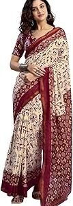 Women's Pure Cotton Printed Ready To Wear One Minute Pre Stitched Saree with Unstitched Blouse Piece