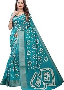 Women's Cotton Printed Saree for Women | With Unstitched Blouse Piece | Wedding/Festive Sarees | Everyday Sari