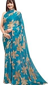 Floral Print Nara Chiffon Saree 59599