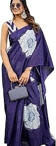 Women's Cotton Floral Printed Saree With Unstitched Blouse Piece (MINAXI10301_SMC_Parent)