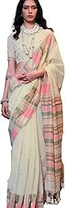 Women's Kanjivaram Soft Cotton Linen Silk Saree With Unstitched Blouse Piece