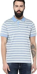 CottonPoly Striped Polo T-Shirt for Men