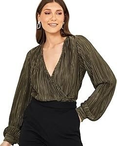 Women's Solid Wrap Tops