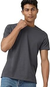 Men's Super Combed Cotton Regular Fit Pace Crew Neck Half Sleeve T-Shirt
