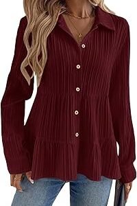 Tops for Women || Button-Up Tunic || Women Shirt (5247)