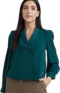 Women's Polyester Solid Regular Fit Blouse