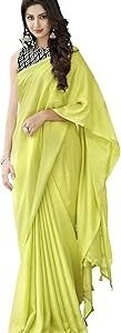 Women's Jute Cotton Saree with Blouse Piece (SRHIW10, Yellow)