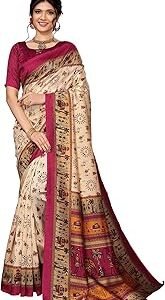 Women's Woven Saree with Matching Unstitched Blouse and Soft Art Silk Fabric Ultimate Comfort-Suitable for Parties, Festivals, Weddings