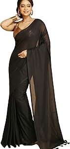 Cotton Plane molmol Saree With Blouse Piece