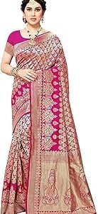 Women's Trendy Banarasi Kanjivaram Navy Color Art Silk Saree with Blouse Material