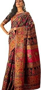Kashmiri Cotton Patola Saree for Women | Cotton Saree | Sarees with Unstitched Blouse | Saree with Blouse Piece | Soft and Skin Friendly