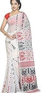 Exclusive Women's Cotton Silk Soft Dhakai Jamdani Sarees