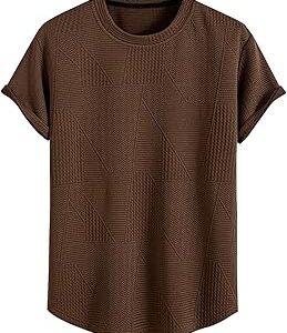 T Shirt for Men Cotton | Textured Oversized Fit Man t-Shirt | Round Neck Half Sleeve Men t-Shirt's (Available in Plus Size and Combo Pack of 2)