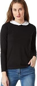 Women's Cotton Full Sleeve Collared Regular Fit Top