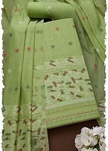 Womens Chanderi Woven Design Unstitch Dress Material