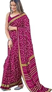 Women's Mulmul Cotton Block Print Ready to Wear One minute Saree With Unstitched Blouse Piece