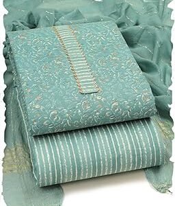 Women's Cotton Blend Unstitched Printed Salwar Suit Dress Material