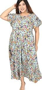 Women's Western & Fusion wear Crepe A-Line Maxi Dress - Green