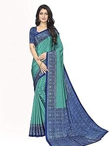 Women's Tussar Silk Uniform Saree with Unstitched Bouse Piece Vibrant Elegance, Professional Wear, Comfort & Style in One