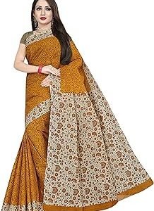 Women's Plain Weave Pure Cotton Saree Without Blouse Piece (AB16_Parent)