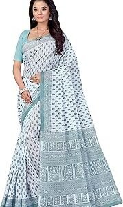 Women's Pure Cotton Printed Saree Without Blouse Piece